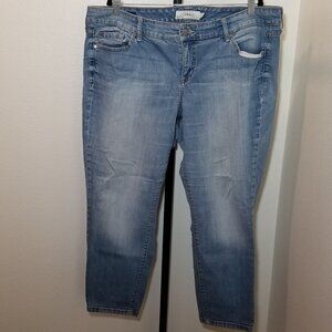 Torrid Womens Size 20 Boyfriend Blue Straight Leg Jeans Retro Festival Boho